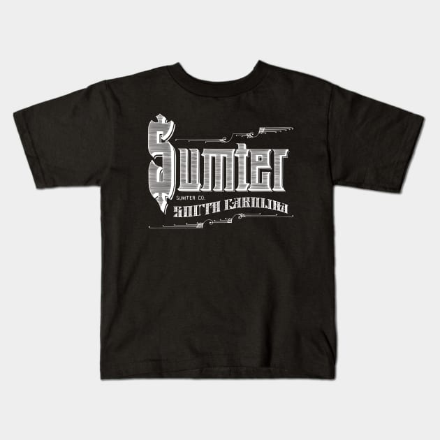 Vintage Sumter, SC Kids T-Shirt by DonDota
